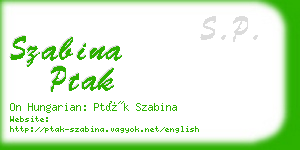 szabina ptak business card